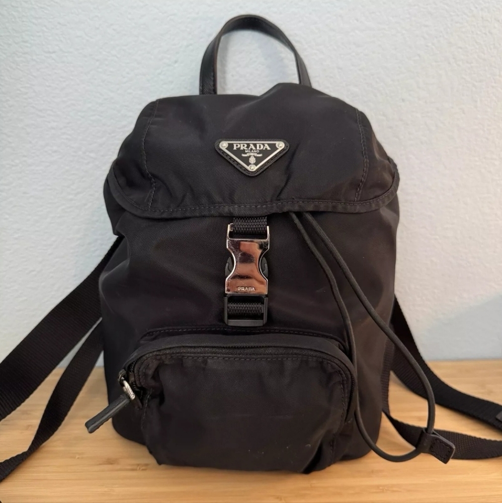 Prada Black Nylon Backpack